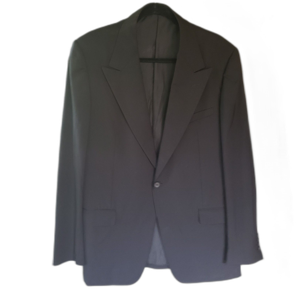 Gianni Versace Couture Blazer Mens 42R Black Wool Single Button Sport